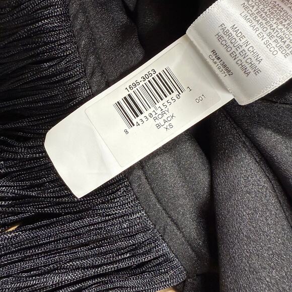 Dress The Population NWT Rory Fringe Bodycon Midi Dress Black Size XS Gatsby - Picture 12 of 12